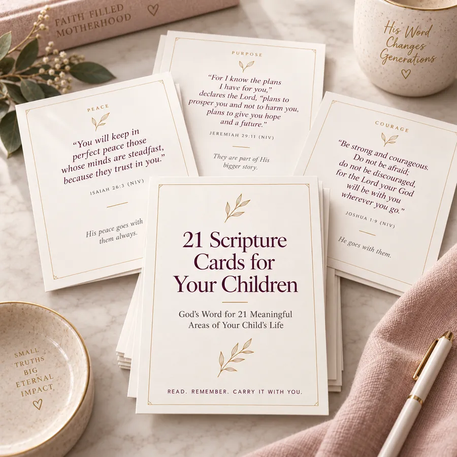 21 Scripture Cards for Your Children printable Scripture card collection